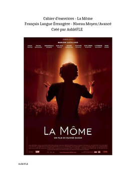 Preview of Cahier La Mome FLE - La Vie en Rose Avanced Workbook