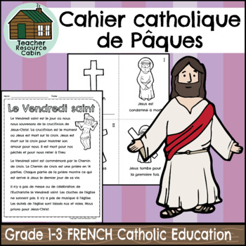 Preview of Cahier catholique de Pâques (Grade 1-3 FRENCH Religious Education)