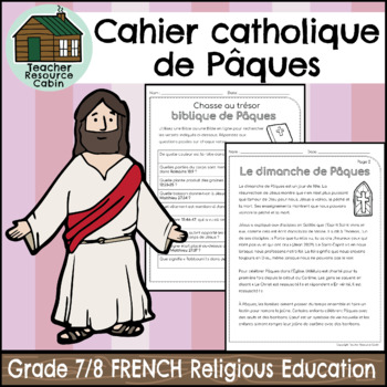 Preview of Cahier catholique de Pâques (Grade 7/8 FRENCH Religious Education)