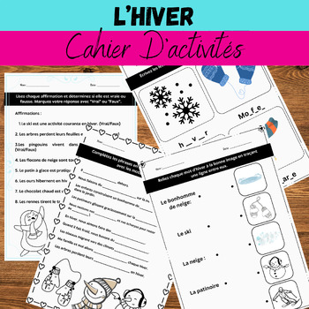 Preview of Cahier d'Activités d'Hiver - Learning French Through Winter Fun