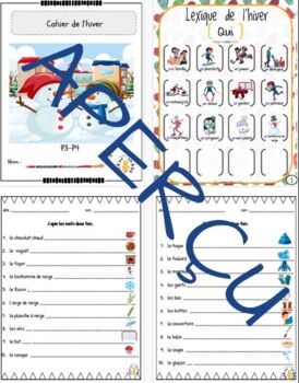 Preview of Cahier d'activités complet - intermédiaire - Hiver - ILSS - FRANCISATION