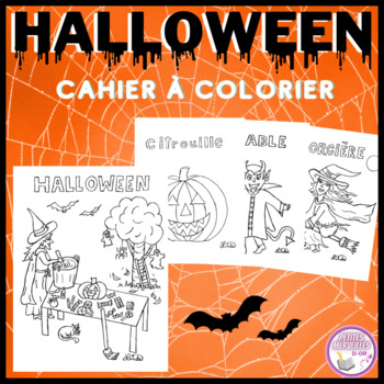 Cahier de dessins HALLOWEEN en français - HALLOWEEN coloring book in french