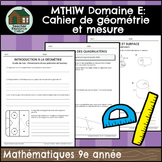 Cahier de géométrie et mesure (Mathématiques Ontario de 9e