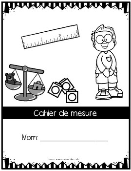 Preview of Cahier de mesure - mathématiques pour tout petits!