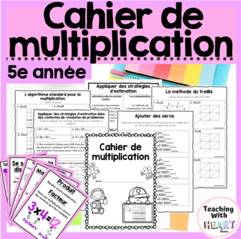 Preview of Cahier de multiplication | Elementary Multiplication FRENCH | 2 by 2 digit