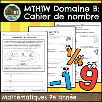 Preview of Cahier de nombre (Mathématiques Ontario de 9e année) French MTH1W