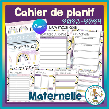 Preview of Cahier de planification 2023-2024 - boho