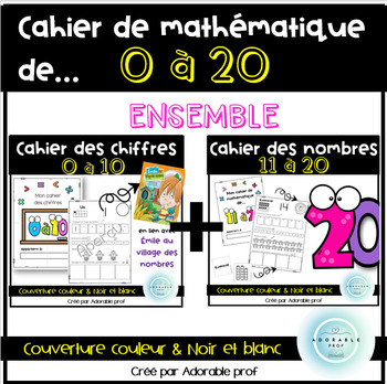 Preview of Cahier des chiffres et des nombres 0 à 20- Math notebook 0 to 20