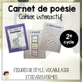 Cahier interactif de poésie - French poetry notebook