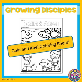 Cain and Abel Activities by Robin Wilson First Grade Love | TpT