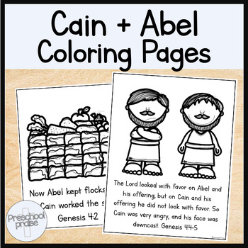 Cain and Abel Coloring Sheets - Christian Preschool Ministry Curriculum