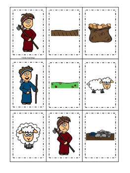 Cain And Abel Memory Match Printable Game Preschool Bible Study