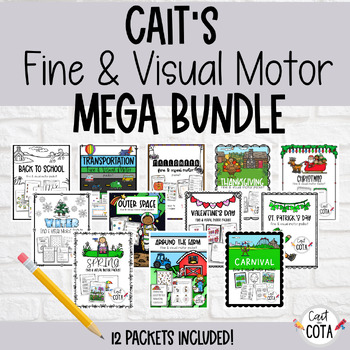 Preview of Cait's Fine & Visual Motor Occupational Therapy Mega Bundle