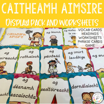 Preview of Caitheamh Aimsire Irish Display Pack and Worksheets