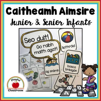 Preview of Caitheamh Aimsire - Irish Worksheets for Junior and Senior Infants