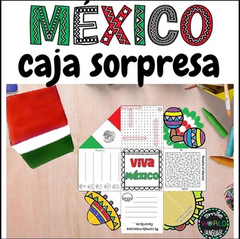 Caja Sorpresa Explosiva Mexico Tarjeta Regalo Español Manualidad 3D 5 de  mayo