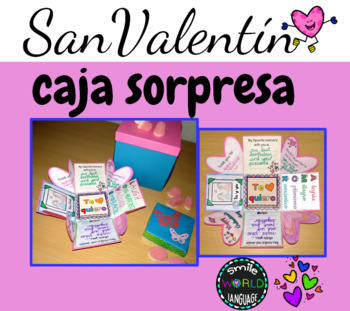 Caja Sorpresa San Valentín Explosiva Tarjeta Español Spanish