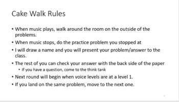 Preview of Cake Walk: Integer Addition and Subtraction Negative Numbers