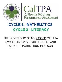 Preview of CalTPA Multiple Subjects **BUNDLE** Cycles 1 AND 2 Example
