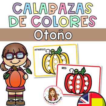 Preview of Calabazas Pompones. Pumpkin Rainbow colors. Pom poms  Fine motor. Autumn
