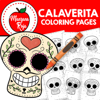 Preview of Calaveritas Coloring Pages  | Mexican Skull | Dia de los Muertos