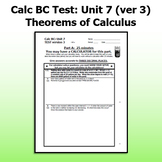 Calc BC Test ver3 - Unit 7 - Theorems of Calculus