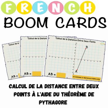 Preview of Calcul de la Distance Entre Deux Points à l'Aide du Théorème de Pythagore French