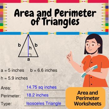 Calculate Area and Perimeter of Triangles - Area and Perimeter