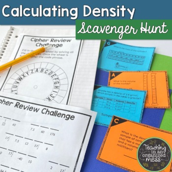 Preview of Calculate Density and Identify a Sample Scavenger Hunt Density Review Activity