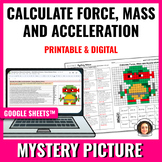 Calculate Force, Mass and Acceleration: Science Mystery Picture