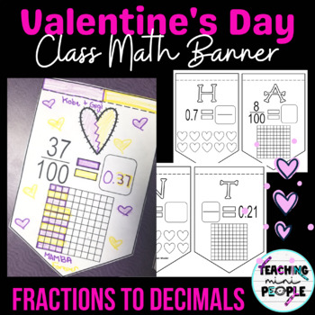 Preview of Convert Fractions to Decimals Worksheets | 4th Grade