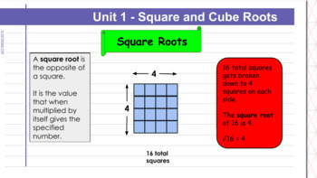 Preview of Calculate Square Roots and Cube Roots Lesson