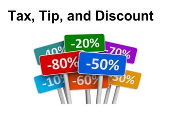 Preview of Calculate tax, tip and discounts SB