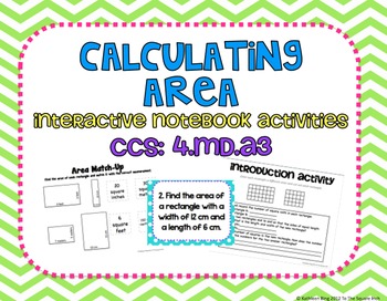 Preview of Calculating Area Interactive Notebook