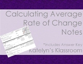 Calculating Average Rate of Change Foldable