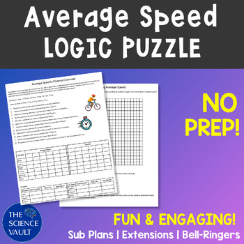 Preview of Calculating Average Speed Logic Puzzle - Includes Graphing!