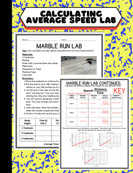 Preview of Calculating Speed: Marble Run Lab