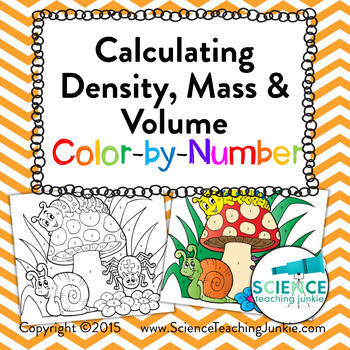 Preview of Calculating Density, Mass, & Volume Color-by-Number