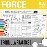 Calculating Force | Solving for  F=ma Formula Practice, Ma