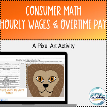 Preview of Calculating Hourly Wages and Overtime Pay Pixel Art
