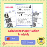 Calculating Microscope Magnification Practice PRINTABLE (P
