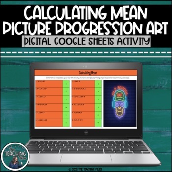 Preview of Calculating Mean Mystery Picture Progression Art Digital