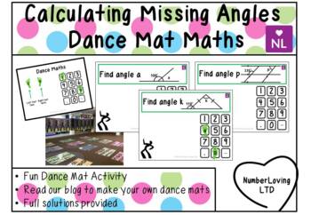 Preview of Calculating Missing Angles (Dance Mat Maths)