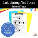 Calculating Net Force Practice Worksheets - Middle School 