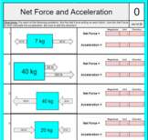 Calculating Net Force and Acceleration *SELF GRADING* goog