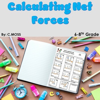 Preview of Calculating Net Forces Worksheet