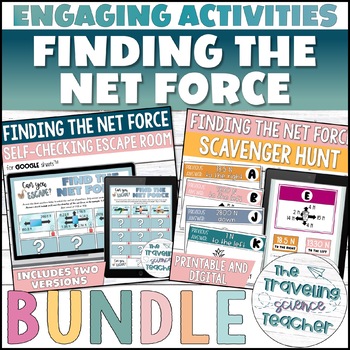 Preview of Calculating Net Forces of Balanced and Unbalanced Forces Activities BUNDLE
