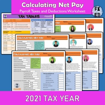 Preview of Calculating Net Income | Paychecks, Payroll Taxes & Deductions | 2021 Filing