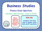 Calculating Profit - Exam Financial Questions - Business S