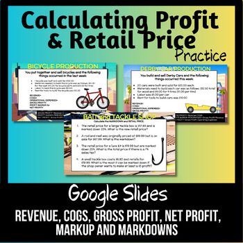 Preview of Calculating Profit and Retail Price Practice